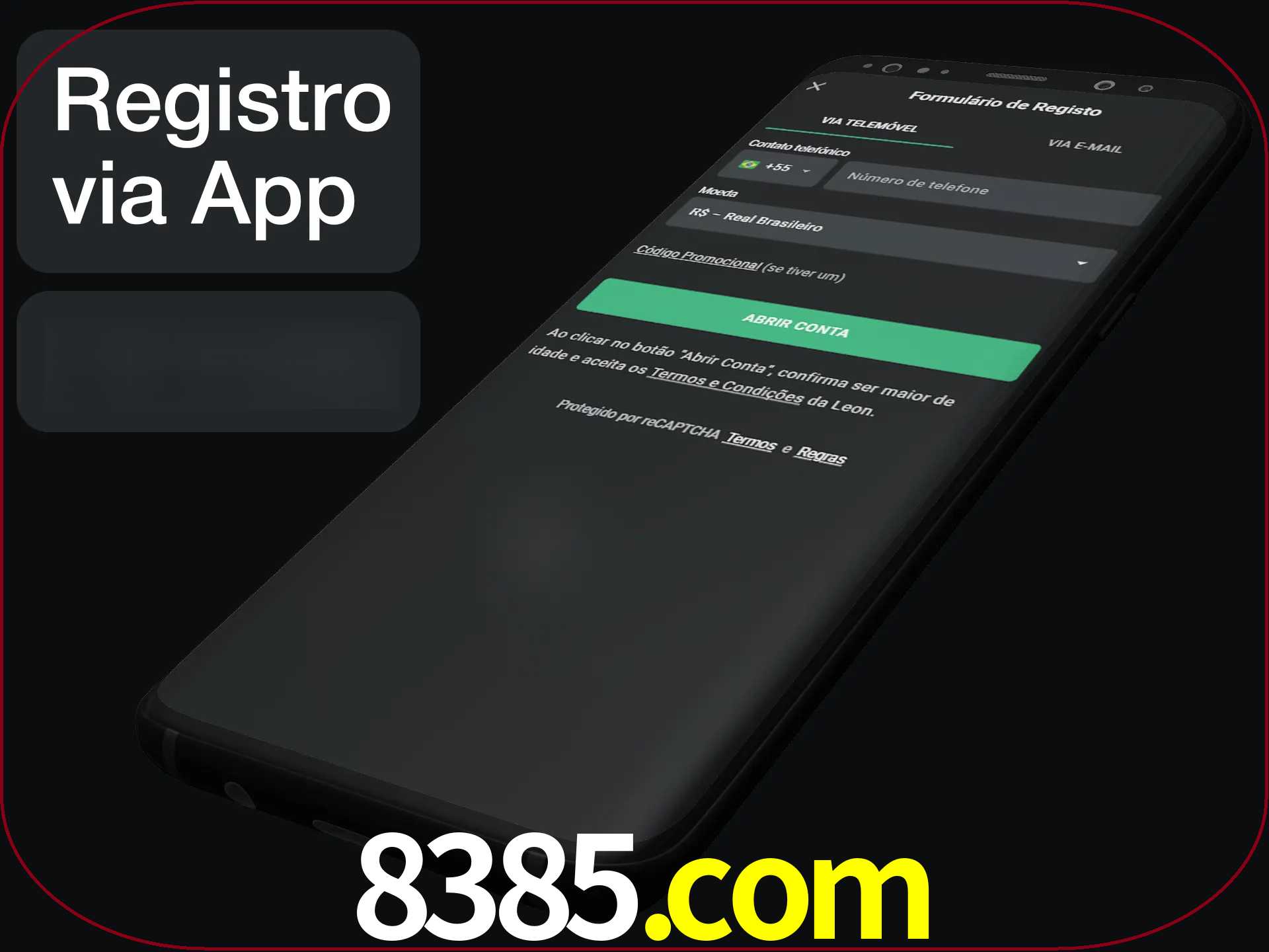 Registre-se quiclly em LeonBet usando o aplicativo.